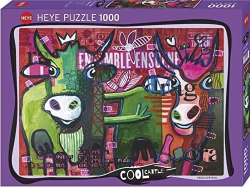 Heye Cool Cattle, Striped Cows Jigsaw Puzzle (1000 Pieces)