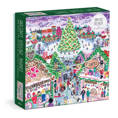 Galison Michael Storrings Holiday Village Market Foil Jigsaw Puzzle (1000 Pieces)