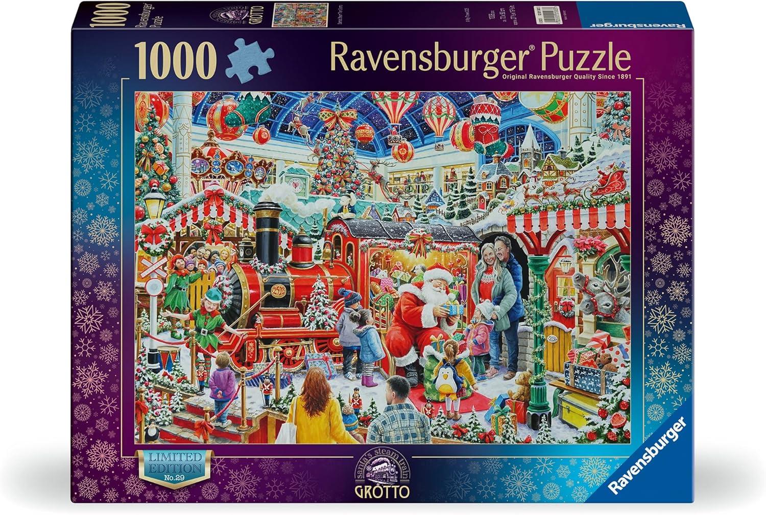 Ravensburger Santa's Steam Train Grotto Christmas Limited Edition Jigsaw Puzzle (1000 Pieces)