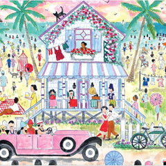 Galison Roaring 20s Beach House, Michael Storrings Jigsaw Puzzle (1000 Pieces)