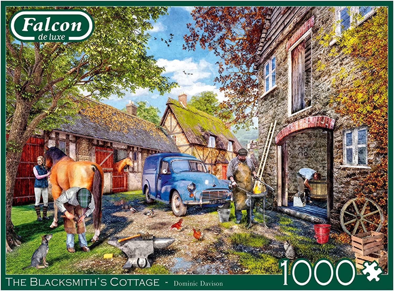 Falcon Deluxe The Blacksmith's Cottage Jigsaw Puzzle (1000 Pieces) DAMAGED BOX