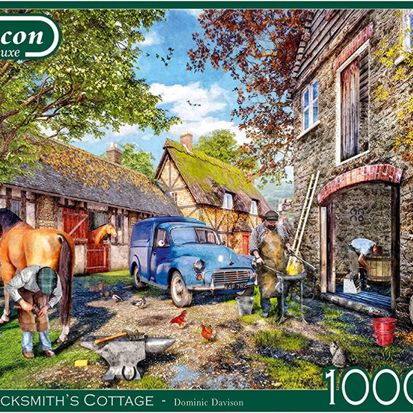 Falcon Deluxe The Blacksmith's Cottage Jigsaw Puzzle (1000 Pieces) DAMAGED BOX