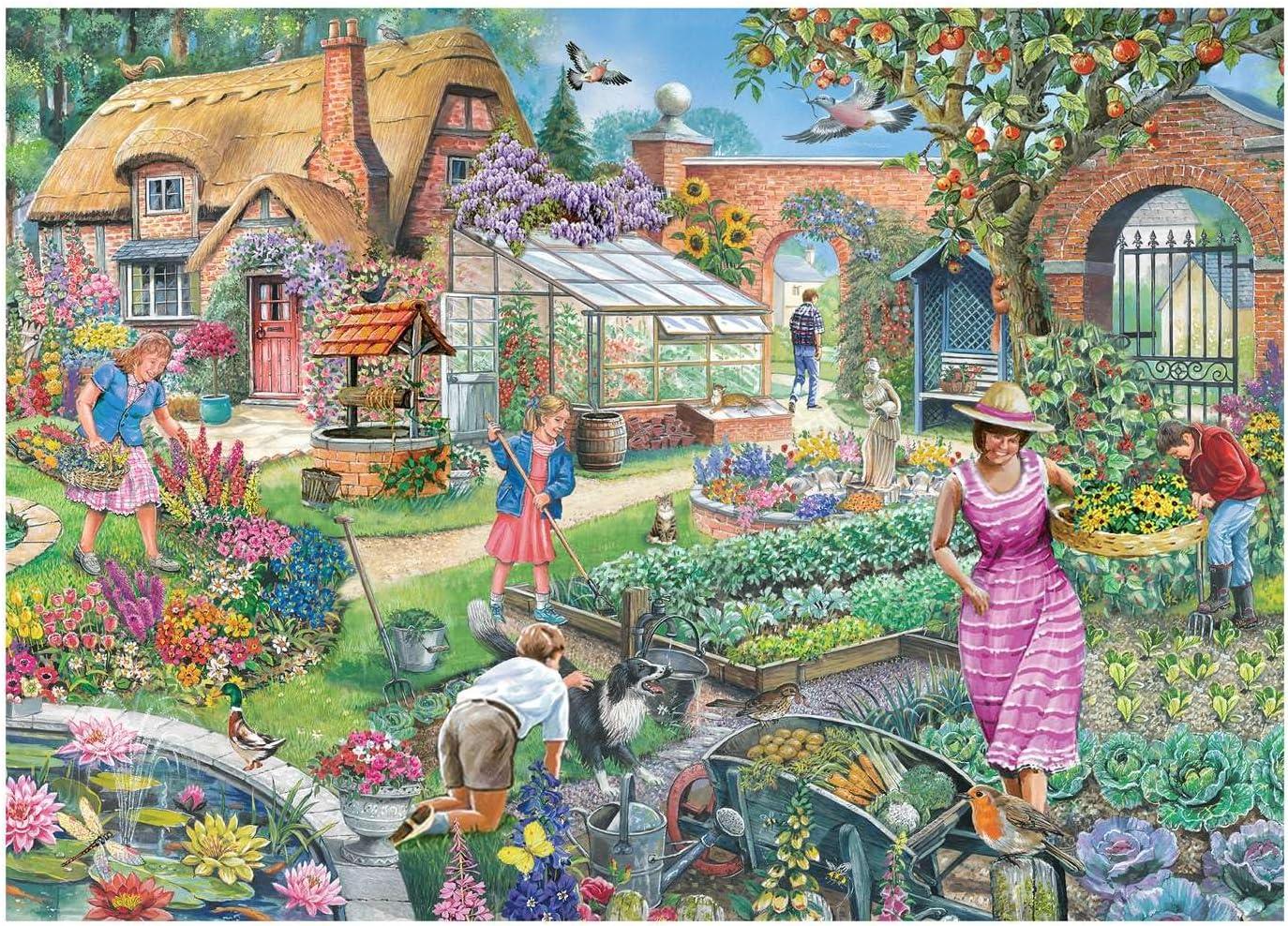 House of Puzzles Pretty Potager Find the Difference Jigsaw Puzzle (1000 Pieces)