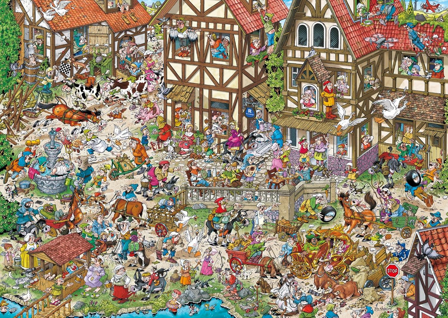 Ravensburger Ray's Comic Time Travel Middle Ages Jigsaw Puzzle (1000 Pieces) DAMAGED BOX