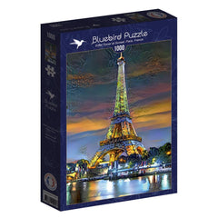 Bluebird Eiffel Tower At Sunset, Paris, France Jigsaw Puzzle (1000 Pieces)