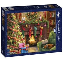 Bluebird Cozy Christmas Evening Jigsaw Puzzle (500 Pieces)