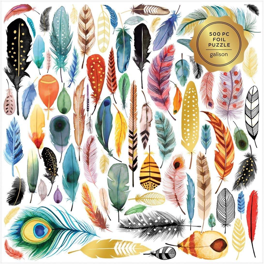 Galison Feathers Foil Jigsaw Puzzle (500 Pieces) DAMAGED BOX