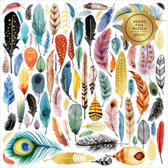 Galison Feathers Foil Jigsaw Puzzle (500 Pieces) DAMAGED BOX