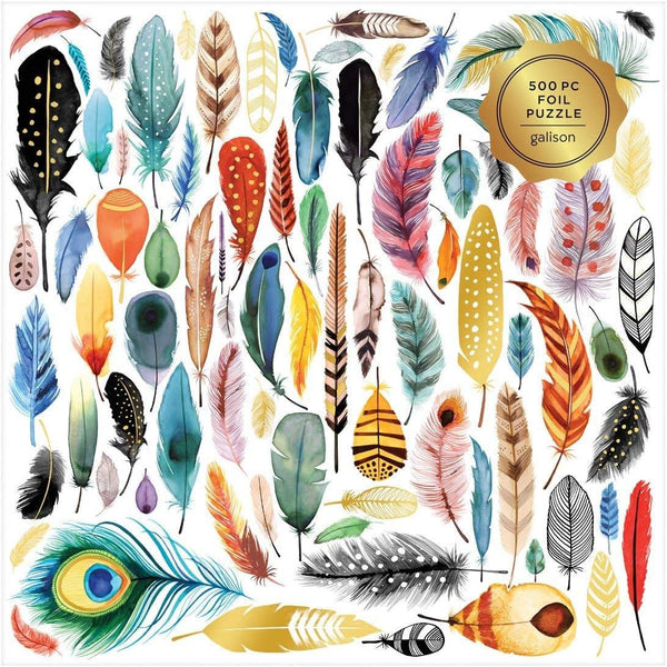 Galison Feathers Foil Jigsaw Puzzle (500 Pieces) DAMAGED BOX
