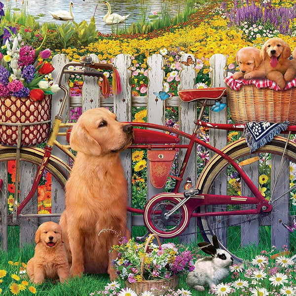 Ravensburger Cute Dogs in the Garden Jigsaw Puzzle (500 Pieces)