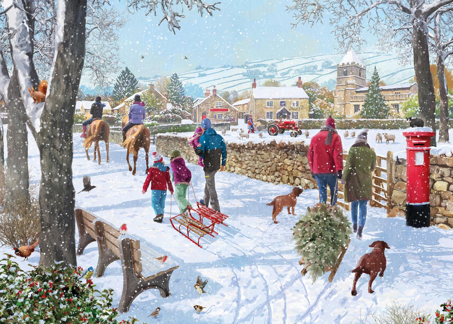 Otter House Christmas Walk Jigsaw Puzzle (1000 Pieces)