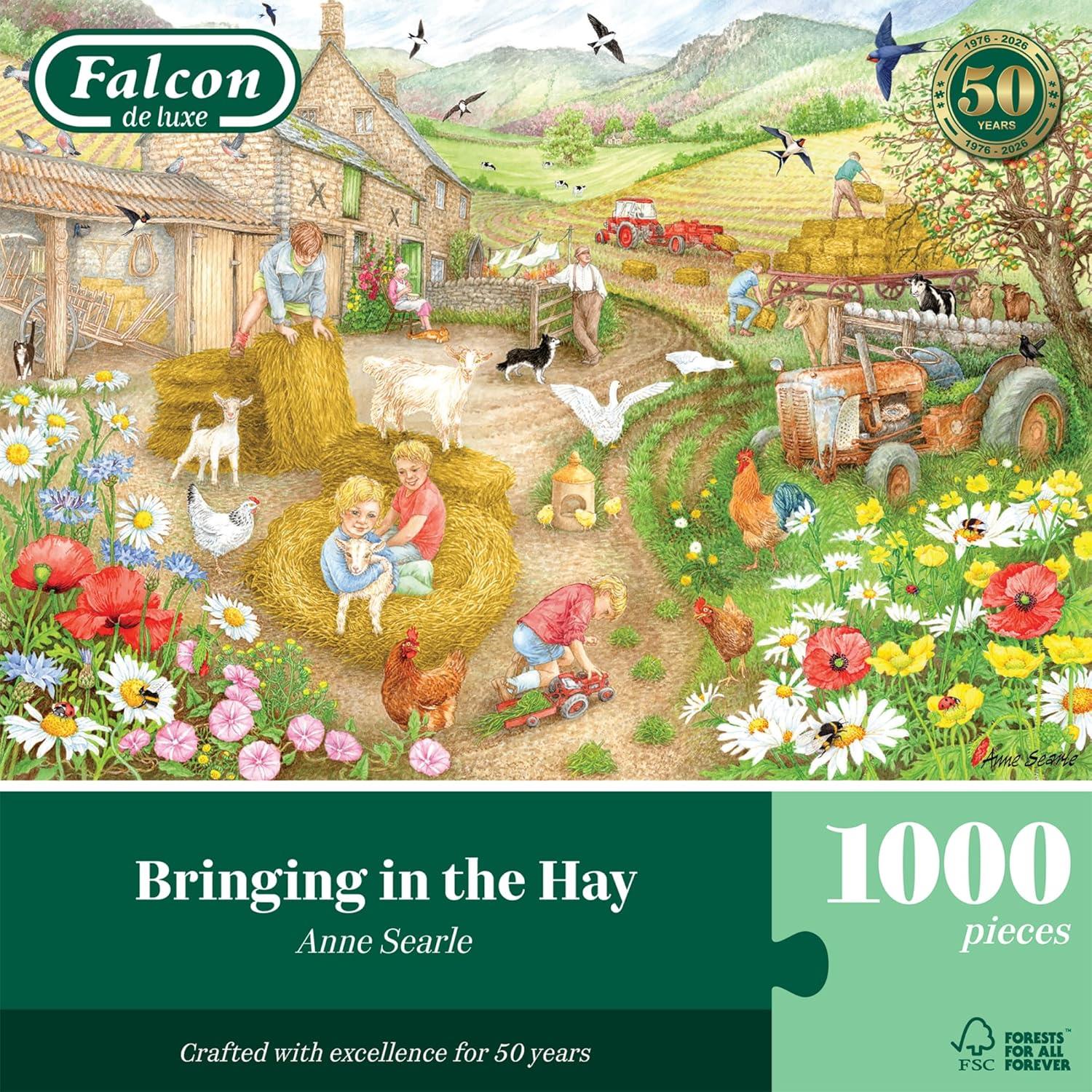 Falcon Spring Puzzle Falcon Deluxe Bringing in the Hay Jigsaw Puzzle (1000 Pieces) – PDK