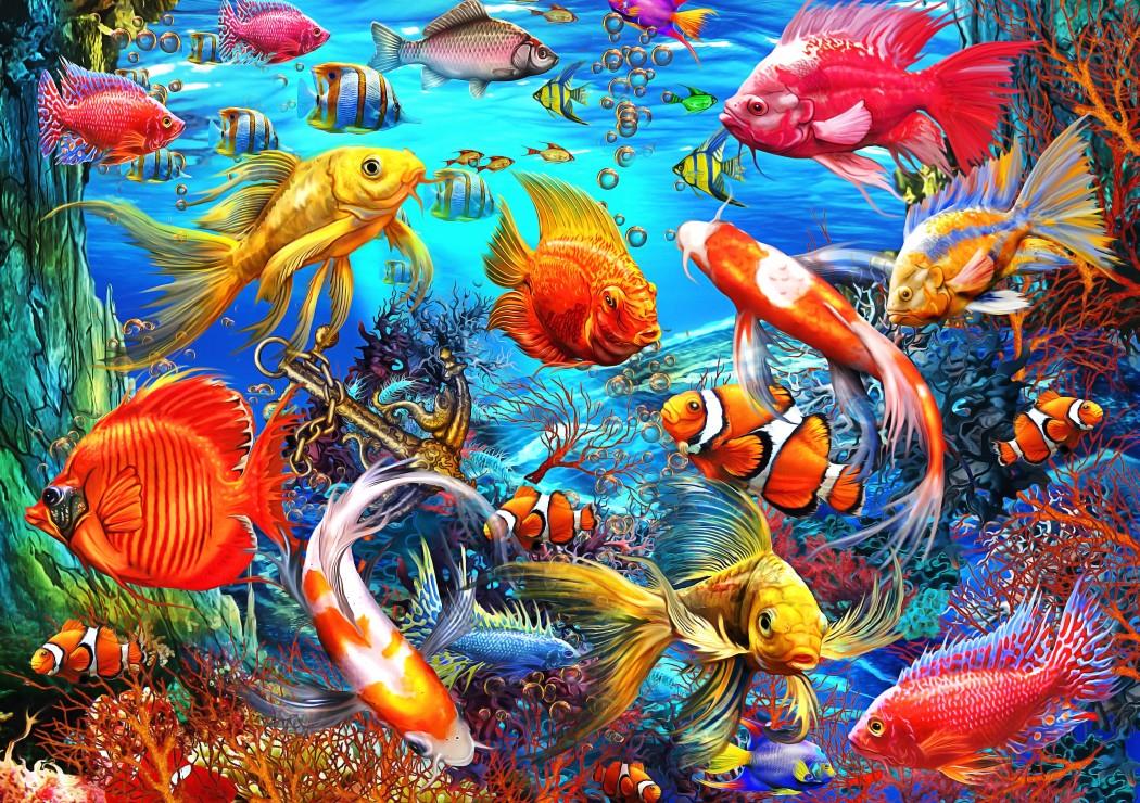 Bluebird Tropical Fish Jigsaw Puzzle (1500 Pieces)