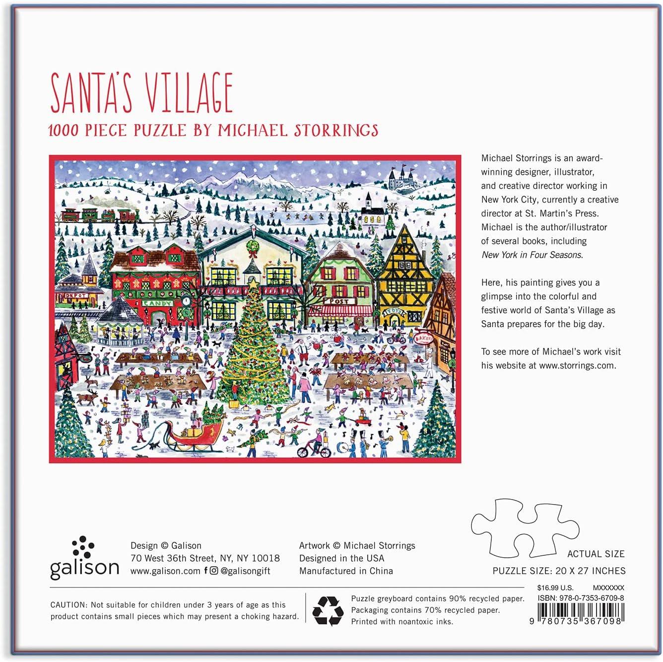 Puzzle 1000 Pezzi Galison – Michael Storrings Christmas In Greenwich Village, 27x20 Pollici