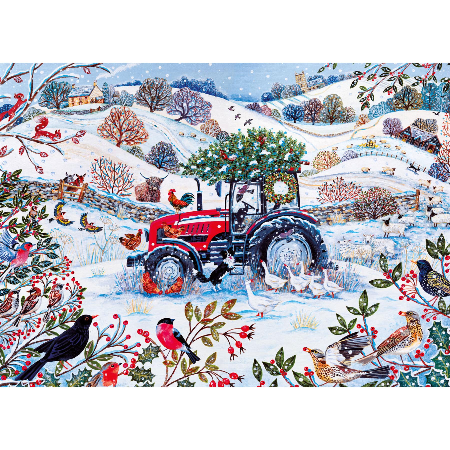 Gibsons Festive Farm Jigsaw Puzzle (1000 Pieces)