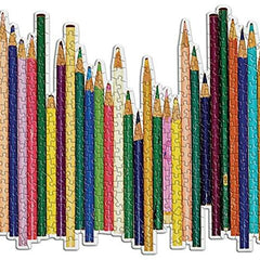 Galison Colored Pencils,  Frank Lloyd Wright Shaped Panorama Jigsaw Puzzle (1000 Pieces) DAMAGED BOX