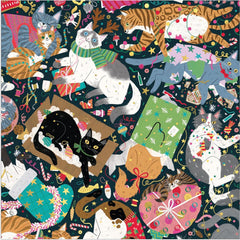 Galison Catmas Chaos Foil Jigsaw Puzzle (500 Pieces)