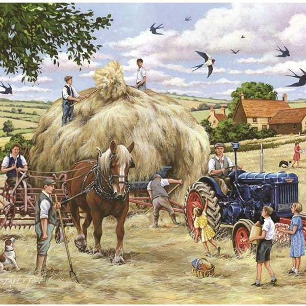House of Puzzles Making Hay - Big Jigsaw Puzzle (500 XL Pieces)