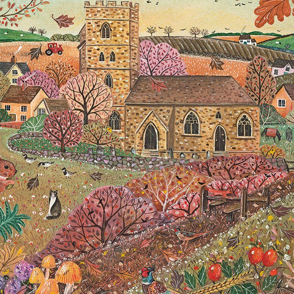 Otter House Autumn Village Jigsaw Puzzle (500 Pieces)