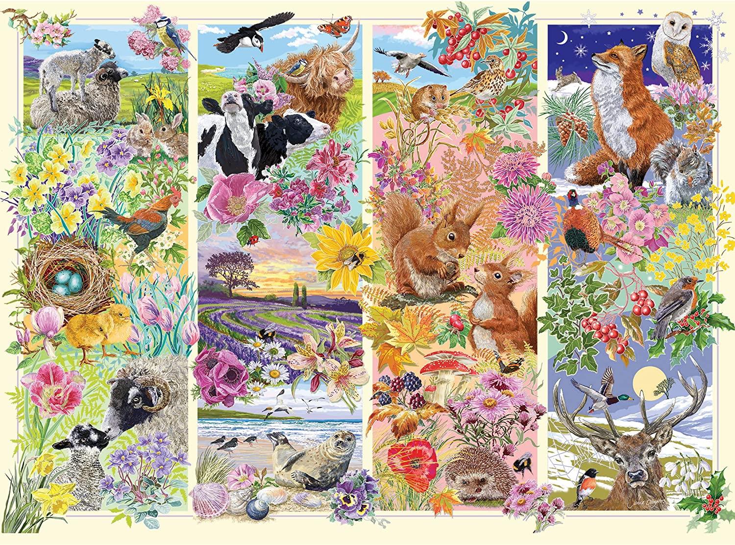 Gibsons Through the Seasons Jigsaw Puzzle (500 XL Extra Large Pieces)