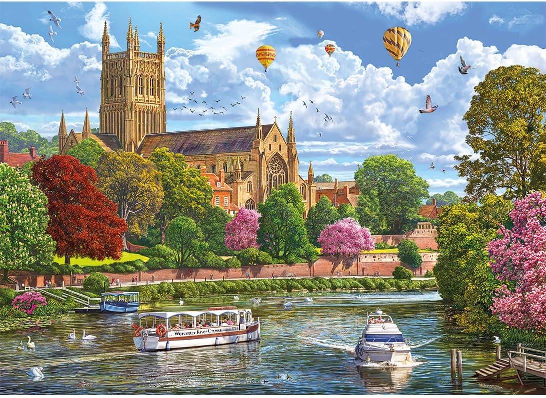 Gibsons Worcester from the River Jigsaw Puzzle (1000 Pieces)