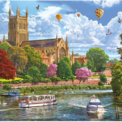 Gibsons Worcester from the River Jigsaw Puzzle (1000 Pieces)