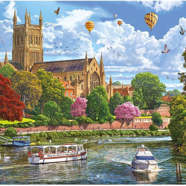 Gibsons Worcester from the River Jigsaw Puzzle (1000 Pieces)