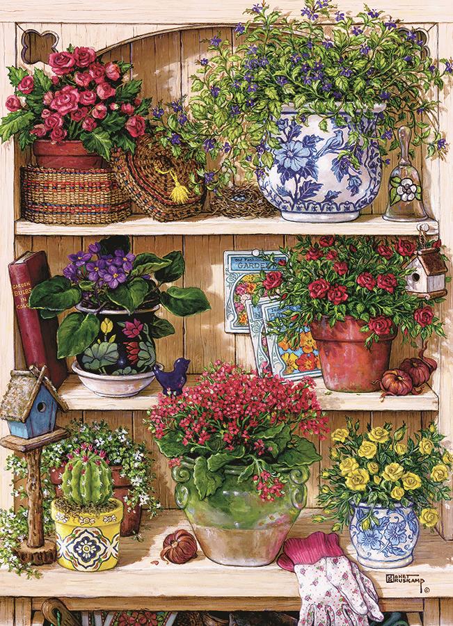 Cobble Hill Flower Cupboard Jigsaw Puzzle (500 XL Pieces) DAMAGED BOX
