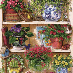 Cobble Hill Flower Cupboard Jigsaw Puzzle (500 XL Pieces) DAMAGED BOX