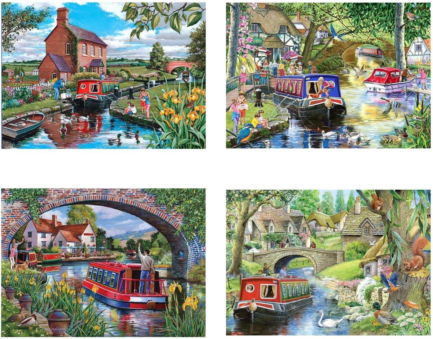 House of Puzzles Cruising The Canals Jigsaw Puzzle (4 x 500 Pieces)