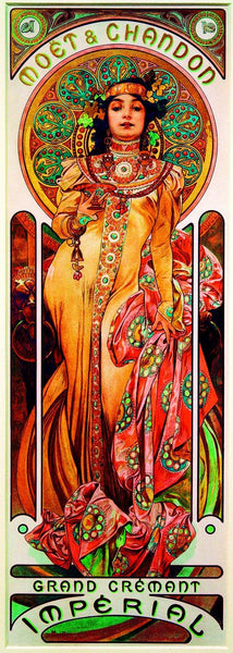 Bluebird Art Mucha - Moet & Chandon-Grand Cremant Imperial Jigsaw Puzzle (1000 Pieces)