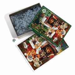 Cobble Hill Christmas Kittens Jigsaw Puzzle (1000 Pieces)