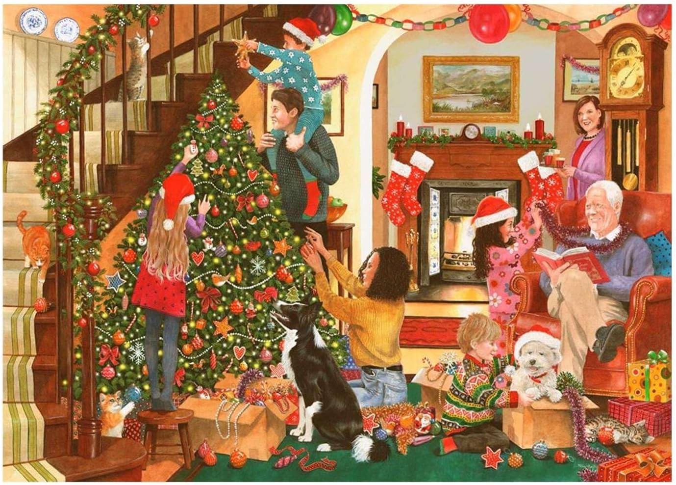 House of Puzzles Decorating The Tree BIG Jigsaw Puzzle (500 XL Pieces)