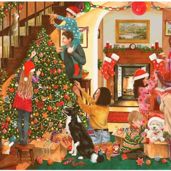 House of Puzzles Decorating The Tree BIG Jigsaw Puzzle (500 XL Pieces)