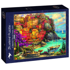Bluebird A Beautiful Day at Cinque Terre Jigsaw Puzzle (1000 Pieces)