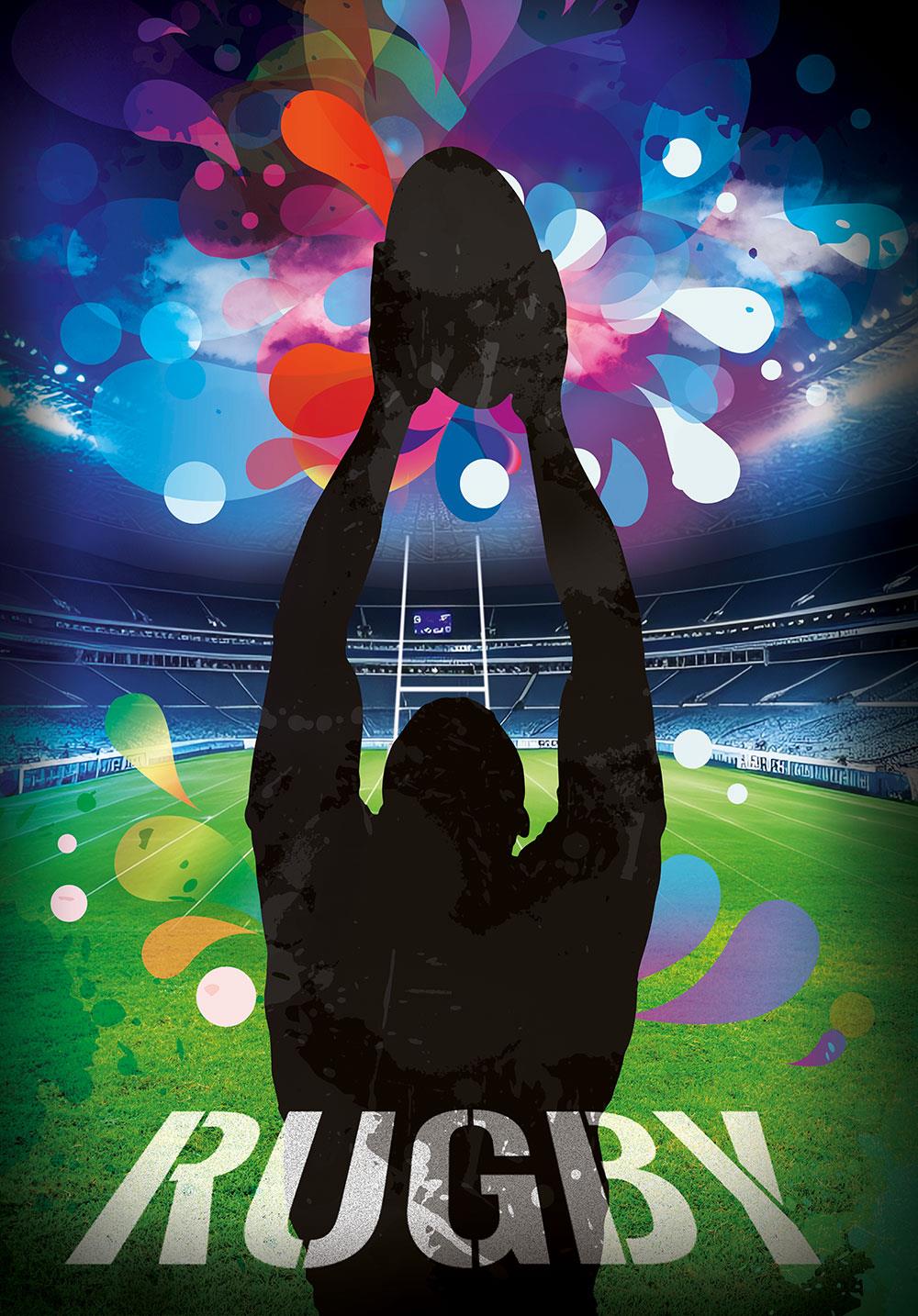 Bluebird Rugby Stadium Jigsaw Puzzle (500 Pieces)