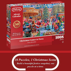 Falcon Deluxe Advent Calendar Christmas Comes to Town Jigsaw Puzzles