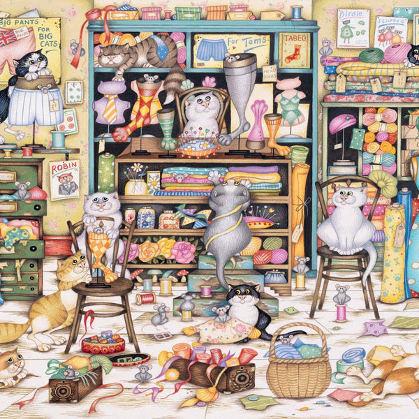 Ravensburger Crazy Cats Mrs Hardwick's Haberdashery Jigsaw Puzzle (1000 Pieces)