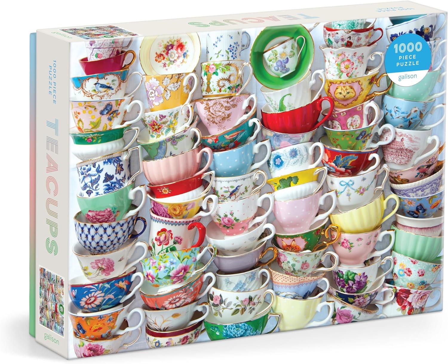 Galison Teacups Jigsaw Puzzle (1000 Pieces) PDK