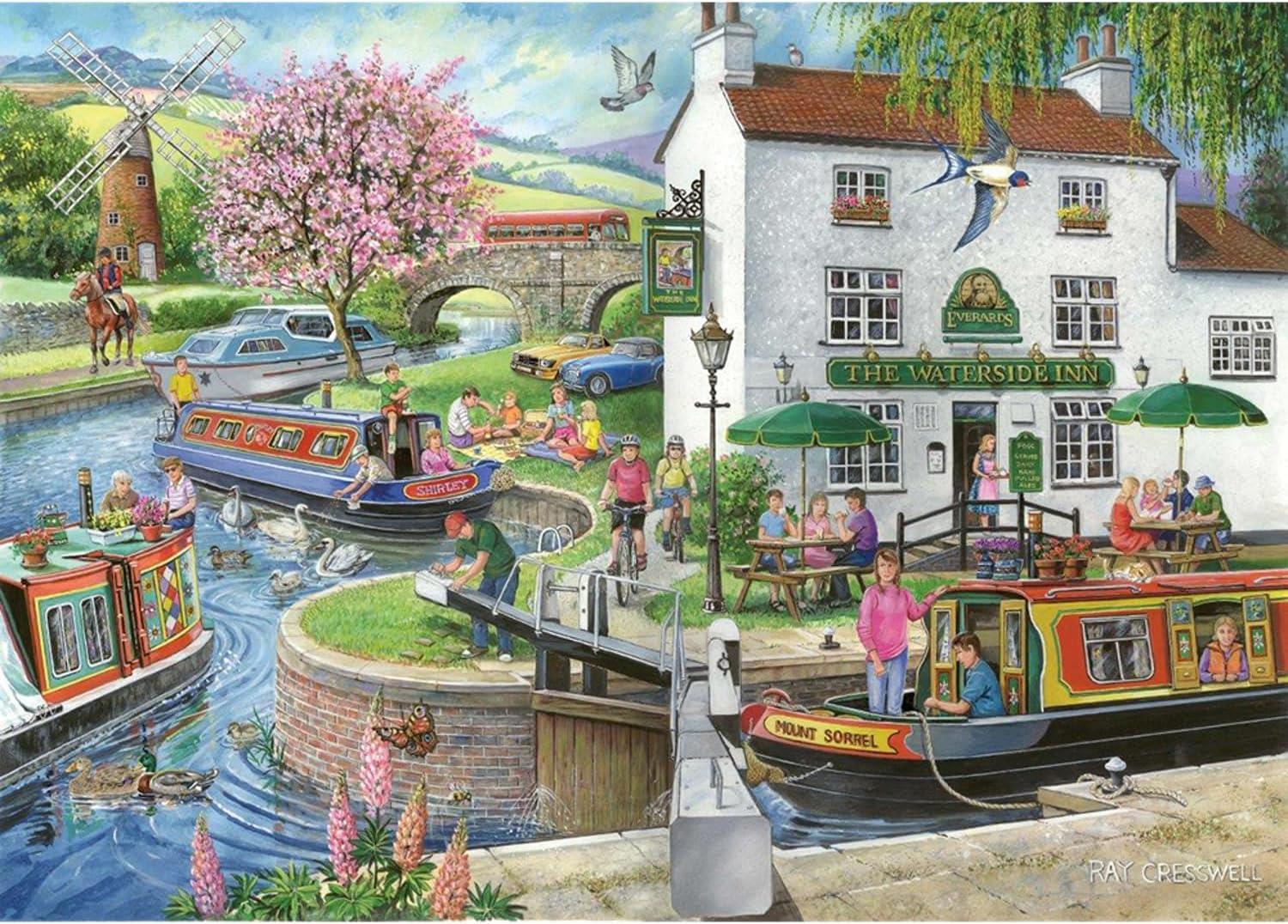 House of Puzzles No.6 - By The Canal Find the Difference Jigsaw Puzzle (1000 Pieces)