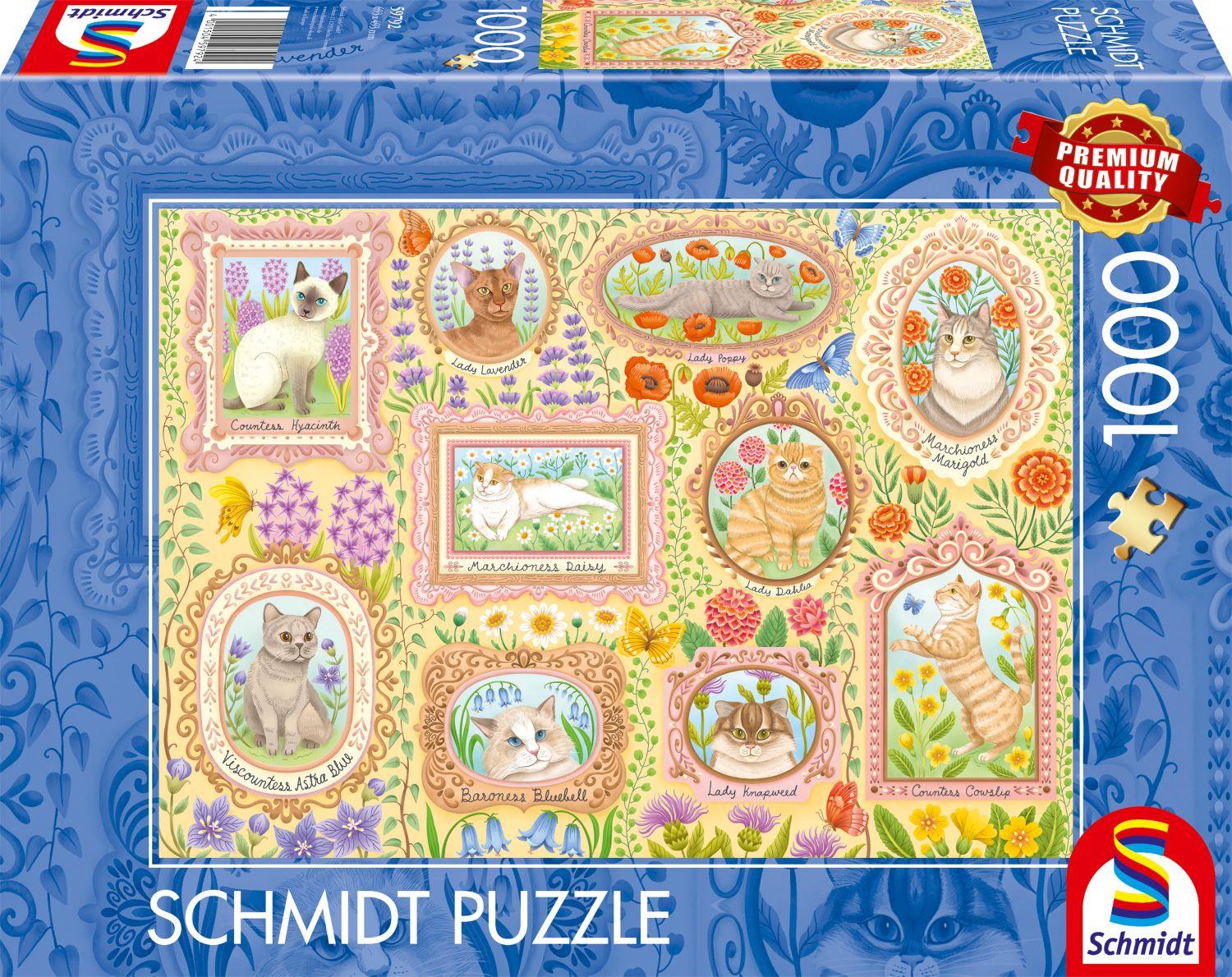 Schmidt Aristocratic Cats Jigsaw Puzzle (1000 Pieces)