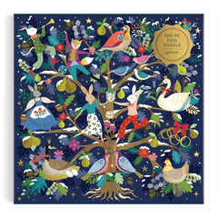Galison 12 Days of Joy Foil Jigsaw Puzzle (500 Pieces)