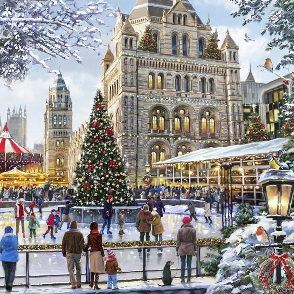 Bluebird Skating Outside Natural History Museum Jigsaw Puzzle (2000 Pieces)