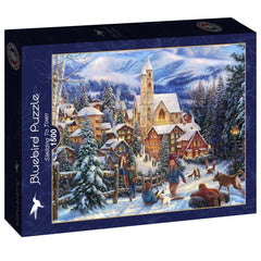 Bluebird Sledding To Town, Chuck Pinson Jigsaw Puzzle (1500 Pieces)