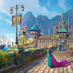 Schmidt Kinkade Disney Frozen Celebrating in Arendelle Jigsaw Puzzle (1000 Pieces) DAMAGED BOX