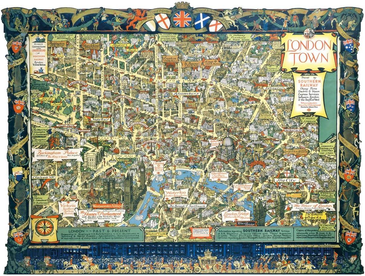Gibsons London Town by Southern Railway Jigsaw Puzzle (1000 Pieces) DAMAGED BOX