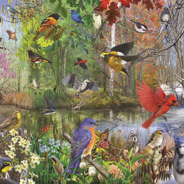 Cobble Hill Birds of the Season Jigsaw Puzzle (1000 Pieces)