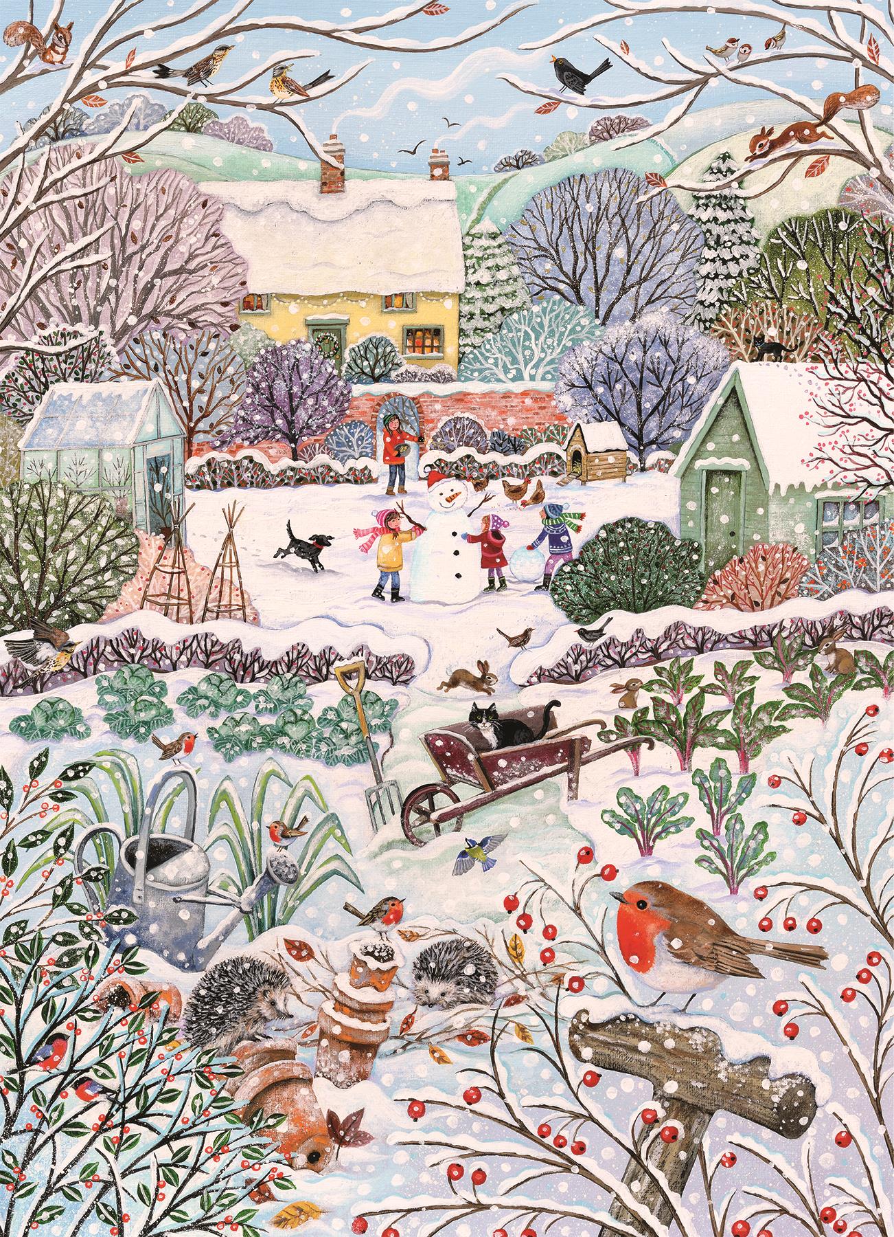 Cobble Hill Winter Holidays Jigsaw Puzzle (500 XL Pieces)