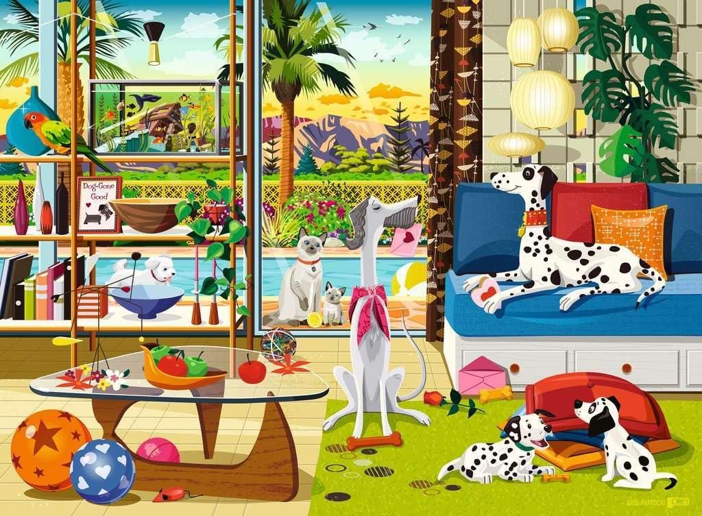 Ravensburger Pets of Palm Springs Jigsaw Puzzle (500 Pieces)