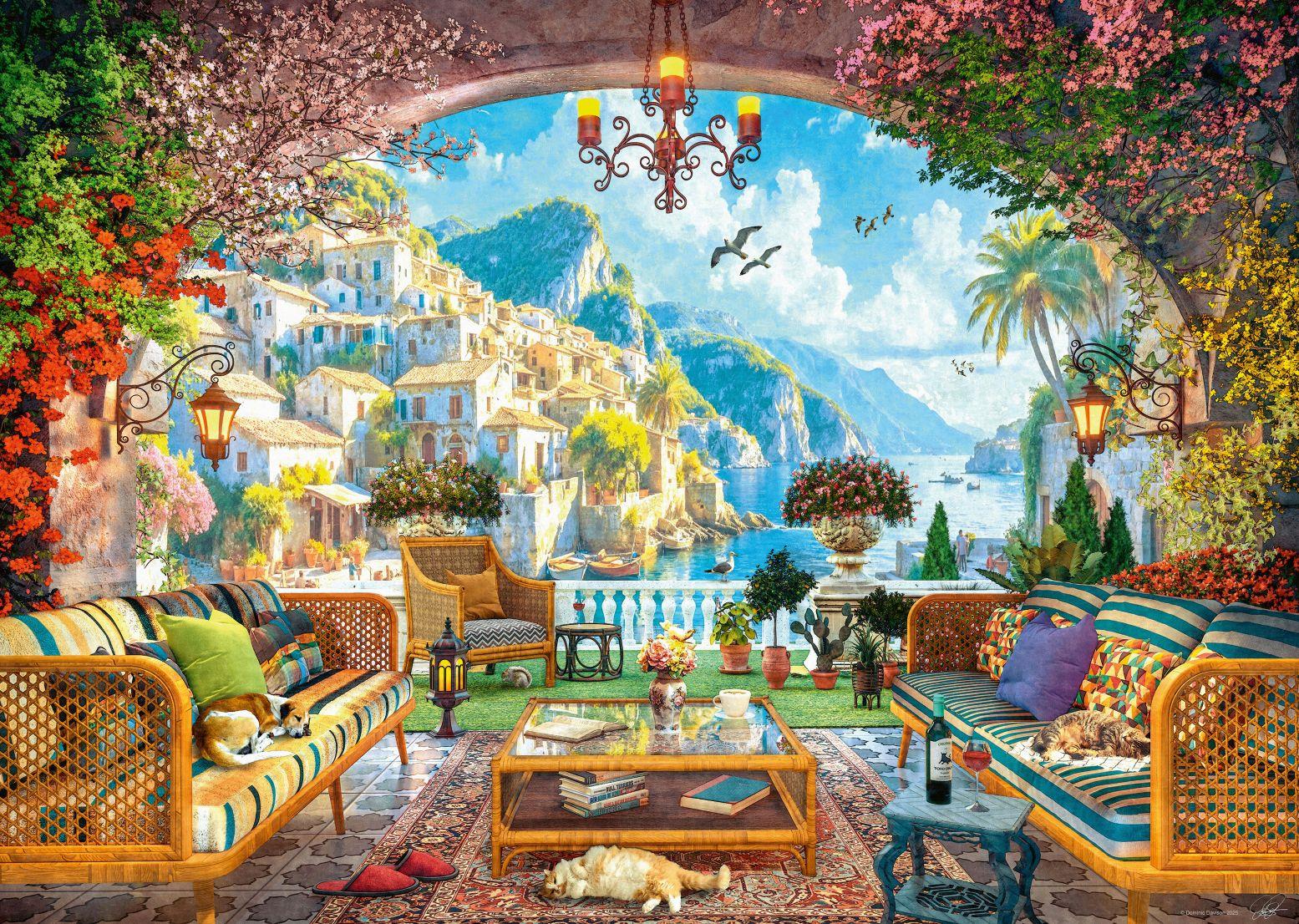Ravensburger Mediterranean Terrace View Jigsaw Puzzle (1000 Pieces)